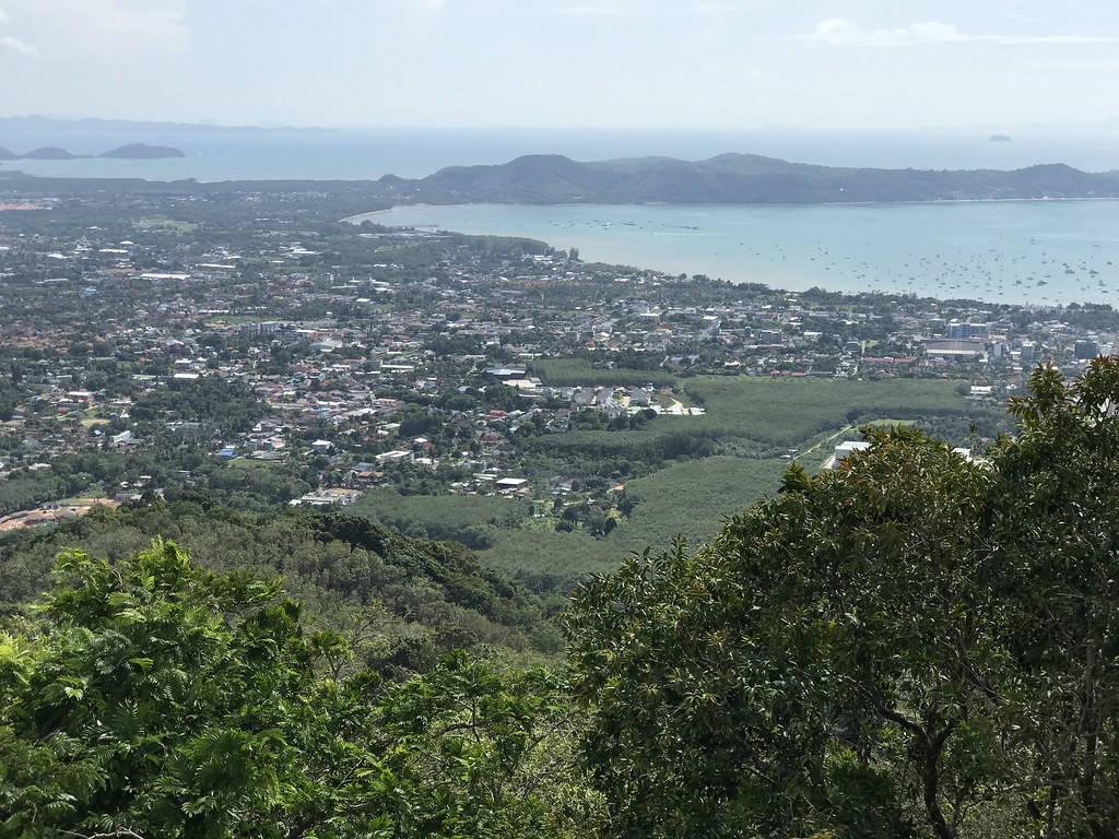 The panoramic view over Chalong Bay from the Big Buddha viewpoint