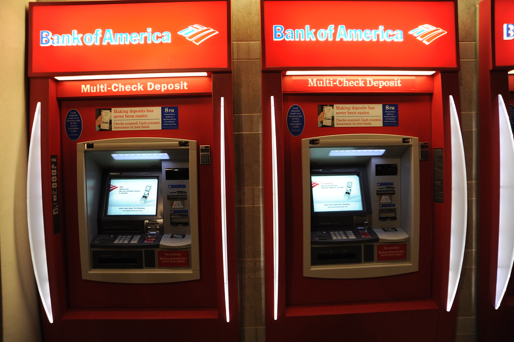 An ATM screen and keypad for cash withdrawals while travelling