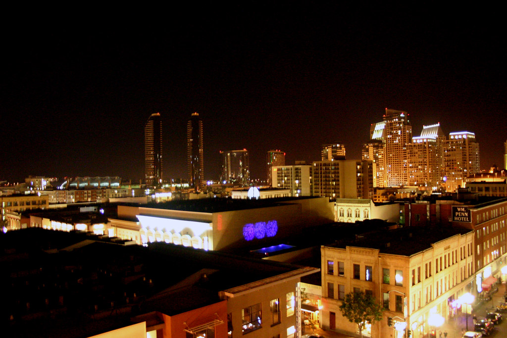 Phuket's night skyline glowing with bars and lights